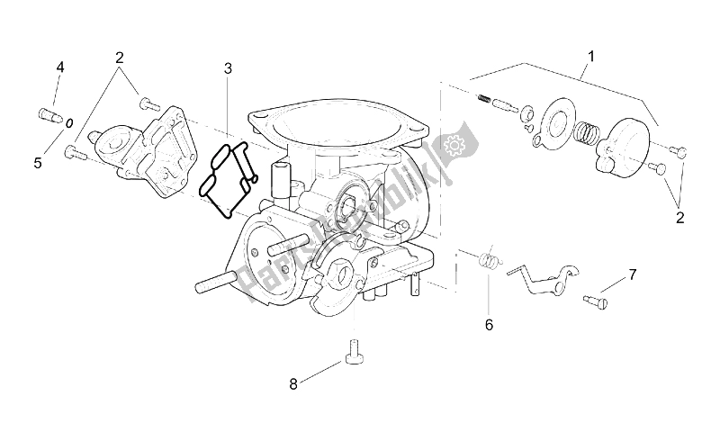 Todas as partes de Carburador Ii do Aprilia Leonardo 250 ENG Yamaha 1999