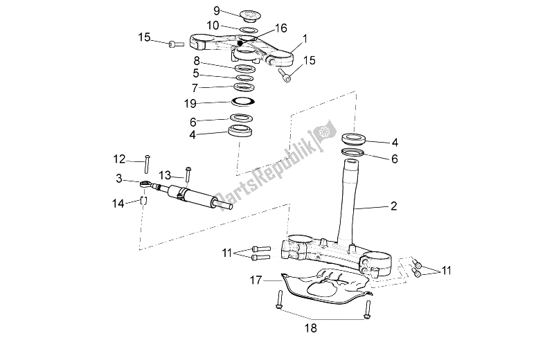 All parts for the Steering of the Aprilia RSV4 Aprc R ABS 1000 2013