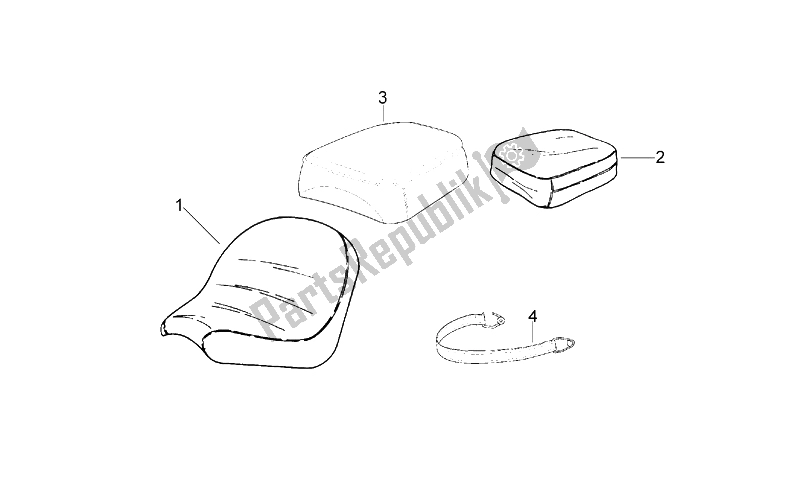 All parts for the Saddle of the Aprilia Classic 50 1992