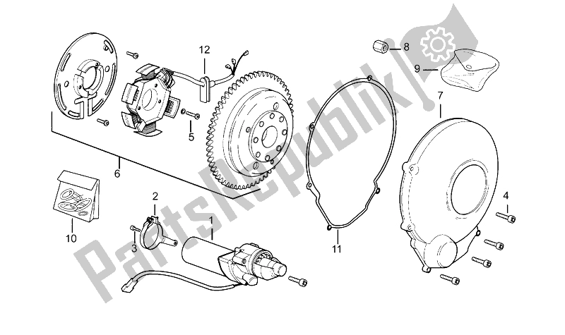 All parts for the Cdi Magneto Assy of the Aprilia RS 50 1993