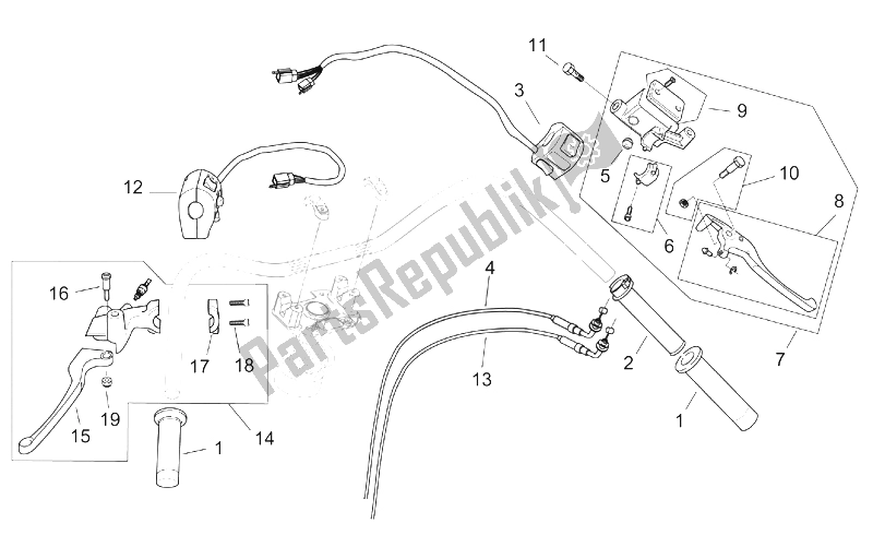 Tutte le parti per il Controlli - Personalizzati del Aprilia Mojito 125 150 2003