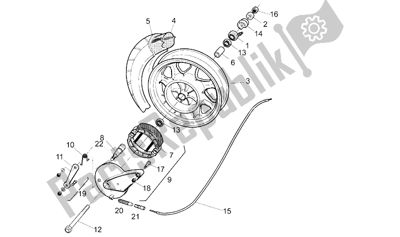 Toutes les pièces pour le Roue Avant du Aprilia Amico 50 1994