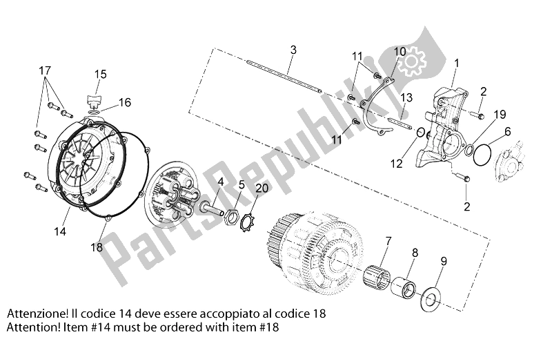 Todas las partes para Embrague I de Aprilia Dorsoduro 750 Factory ABS 2010