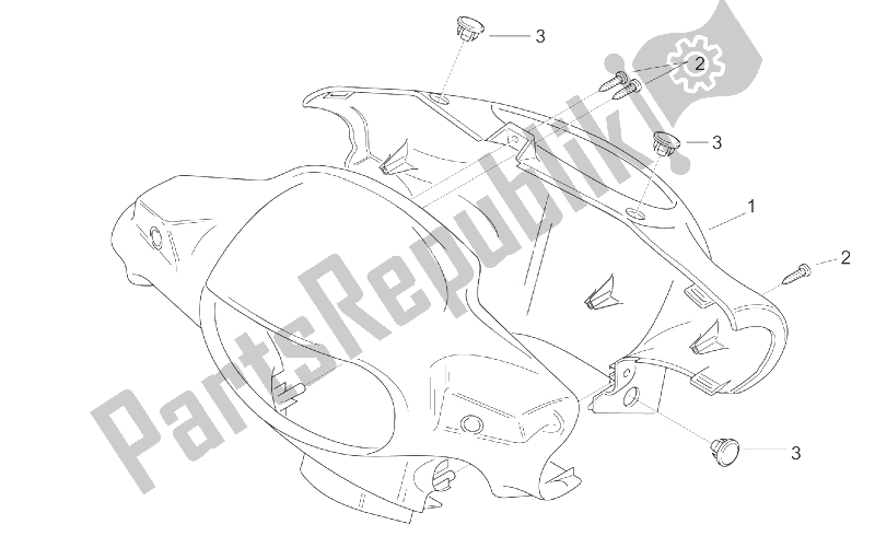 Alle onderdelen voor de Front Body Ii - Dashboard van de Aprilia Scarabeo 100 2T ENG Yamaha 2000