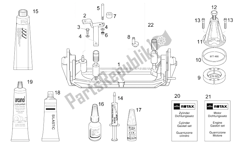 All parts for the Repairing Tools Ii of the Aprilia RX 125 ENG 122 CC 1995