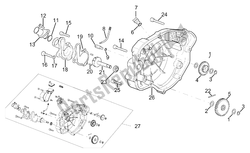 Tutte le parti per il Coperchio Frizione del Aprilia Classic 50 1992