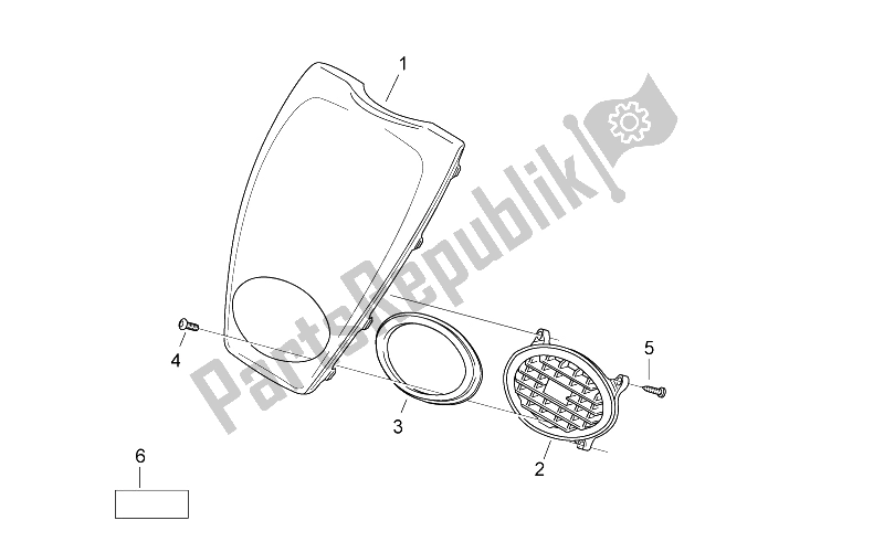 Toutes les pièces pour le Face Avant Iii - Capot Avant du Aprilia Scarabeo 50 2T E2 ENG Piaggio 2010