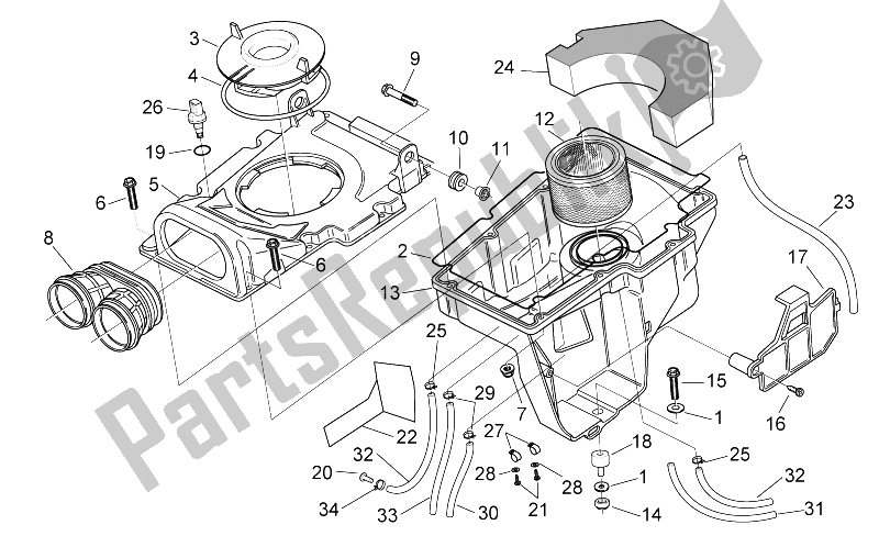 Alle Teile für das Luft Box des Aprilia Pegaso 650 IE 2001