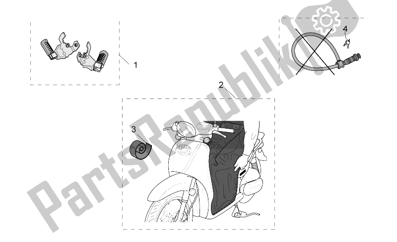 Todas las partes para Acc. - Varios de Aprilia Scarabeo 100 2T ENG Yamaha 2000