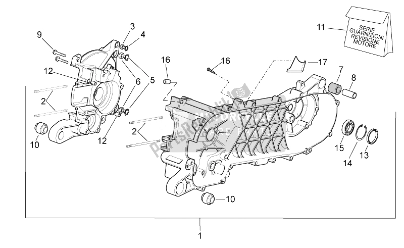 Toutes les pièces pour le Carter du Aprilia Scarabeo 50 2T 2014