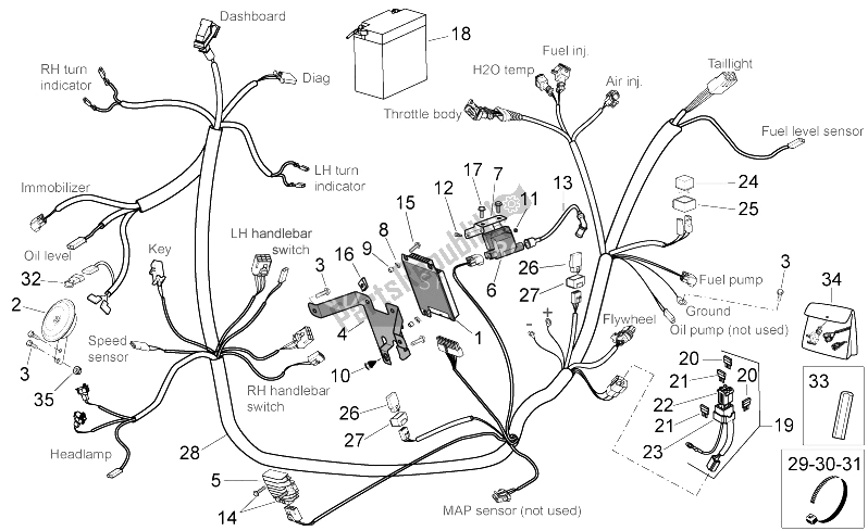 All parts for the Electrical System I of the Aprilia SR 50 IE Carb MY 2010