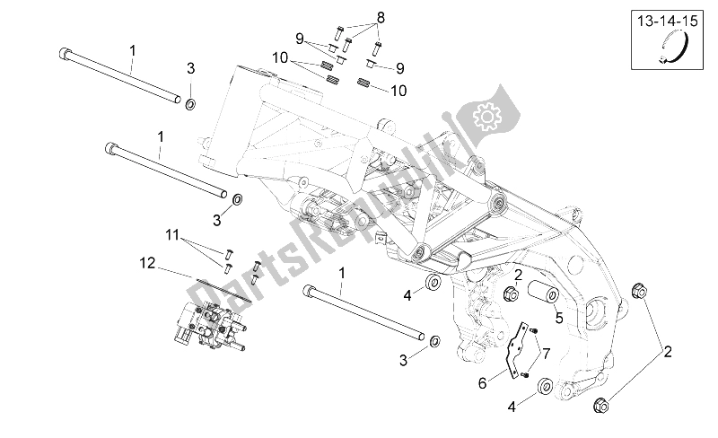 Todas as partes de Quadro Ii do Aprilia Shiver 750 GT 2009