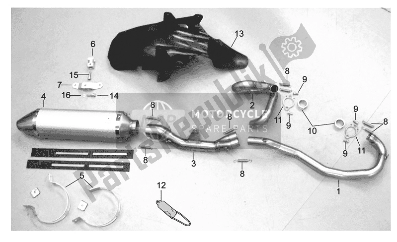 Todas las partes para Unidad De Escape Ii de Aprilia RXV SXV 450 550 VDB Merriman 2008