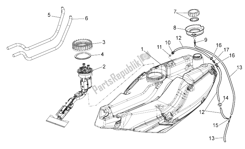 Tutte le parti per il Serbatoio Di Carburante del Aprilia NA 850 Mana 2007