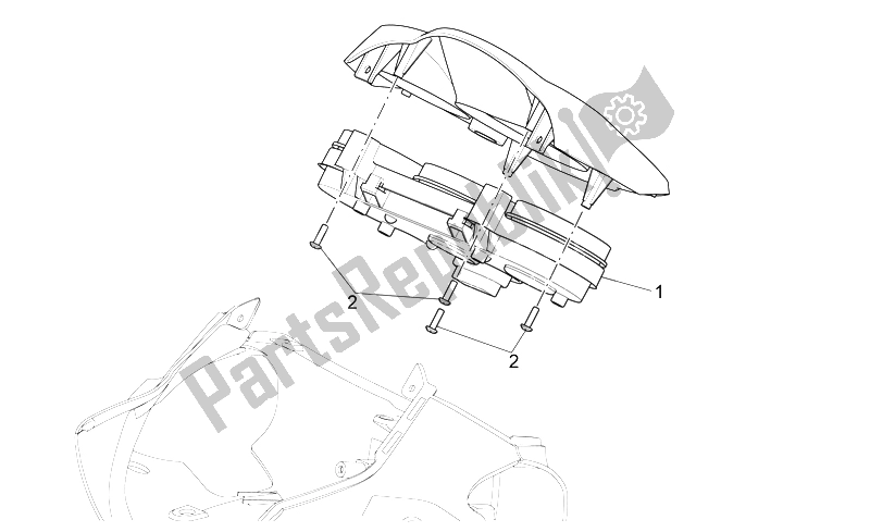 All parts for the Dashboard of the Aprilia Scarabeo 400 492 500 Light 2006