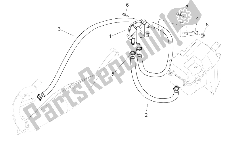 Alle onderdelen voor de Secundaire Lucht van de Aprilia RS 50 1999