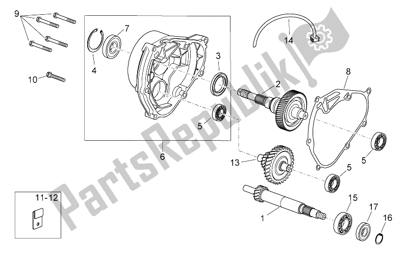 All parts for the Transmission of the Aprilia Atlantic 125 E3 2010