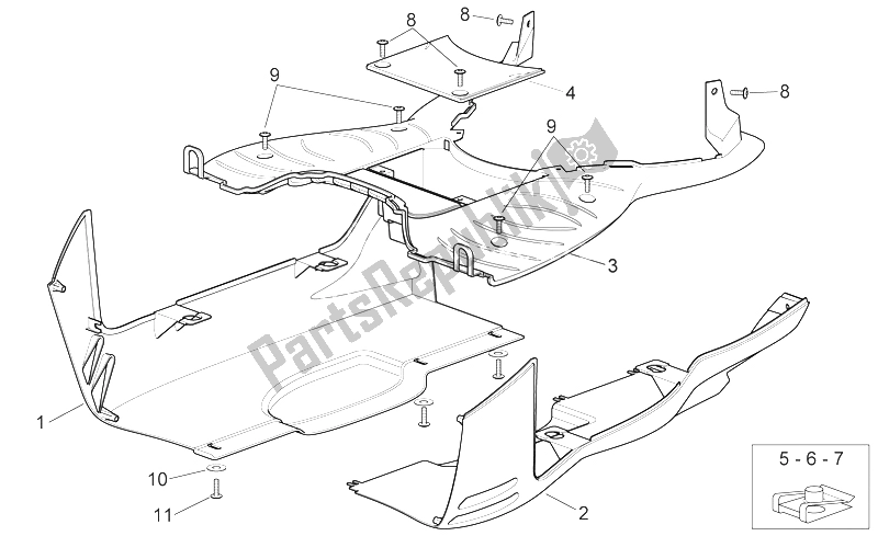 Todas las partes para Cuerpo Central Ii de Aprilia Sport City 125 200 250 E3 2006