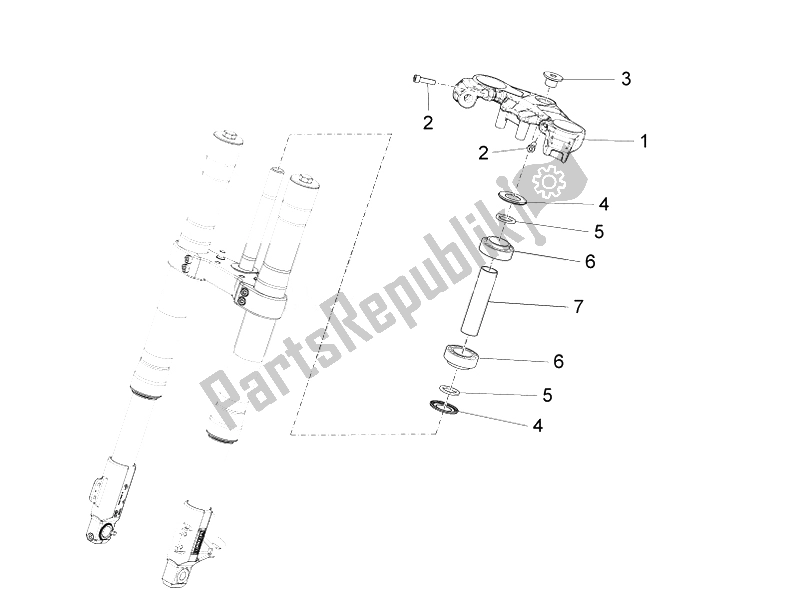 Todas las partes para Direccion de Aprilia RS4 125 4T 2014