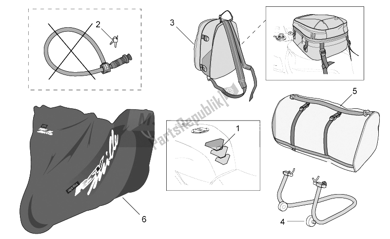 All parts for the Acc. - Various of the Aprilia RSV Mille 1000 2001