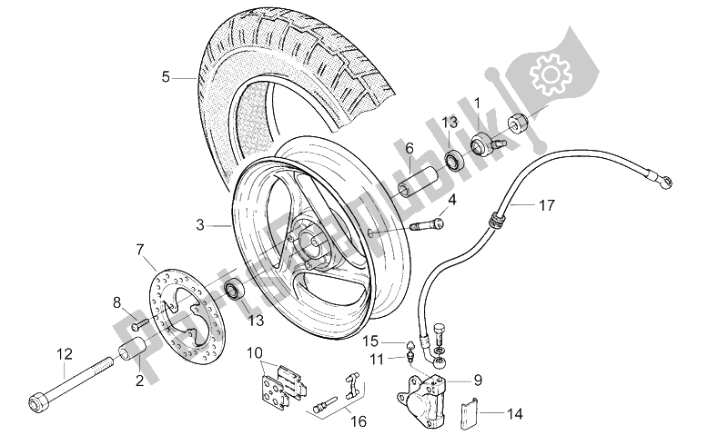 Toutes les pièces pour le Roue Avant du Aprilia SR Viper 50 H2O 1994