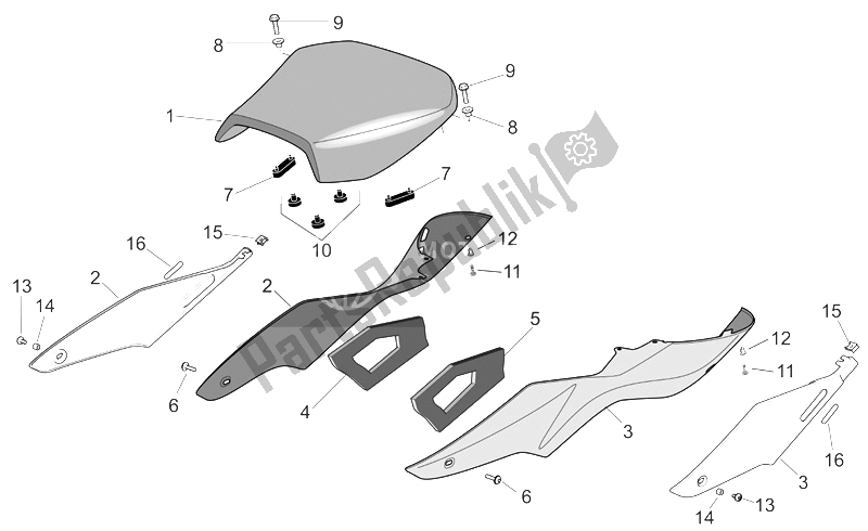 Toutes les pièces pour le Selle du Aprilia RSV Mille Factory 1000 2004 - 2008