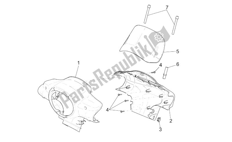 Toutes les pièces pour le Corps Avant I du Aprilia Scarabeo 50 4T 2V E2 2006