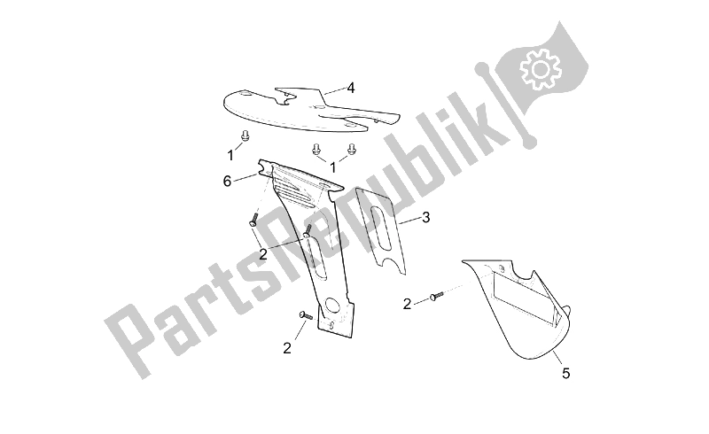 All parts for the Front Body - Lockups of the Aprilia RSV Mille 1000 2001