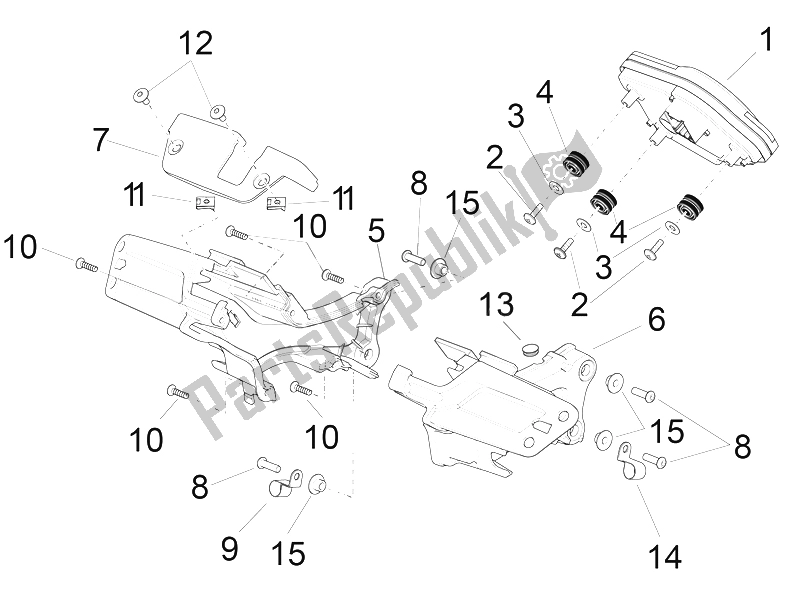 Todas las partes para Instrumente de Aprilia RSV4 RR 1000 2015