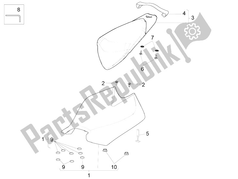 Tutte le parti per il Sella del Aprilia RSV4 Racing Factory L E 1000 2015