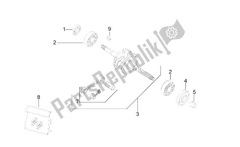 All parts for the Connecting Rod Group of the Aprilia Rally 50 AIR 1995