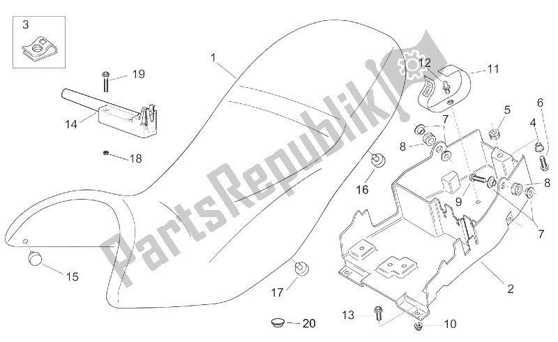 Toutes les pièces pour le Selle du Aprilia Pegaso 650 IE 2001