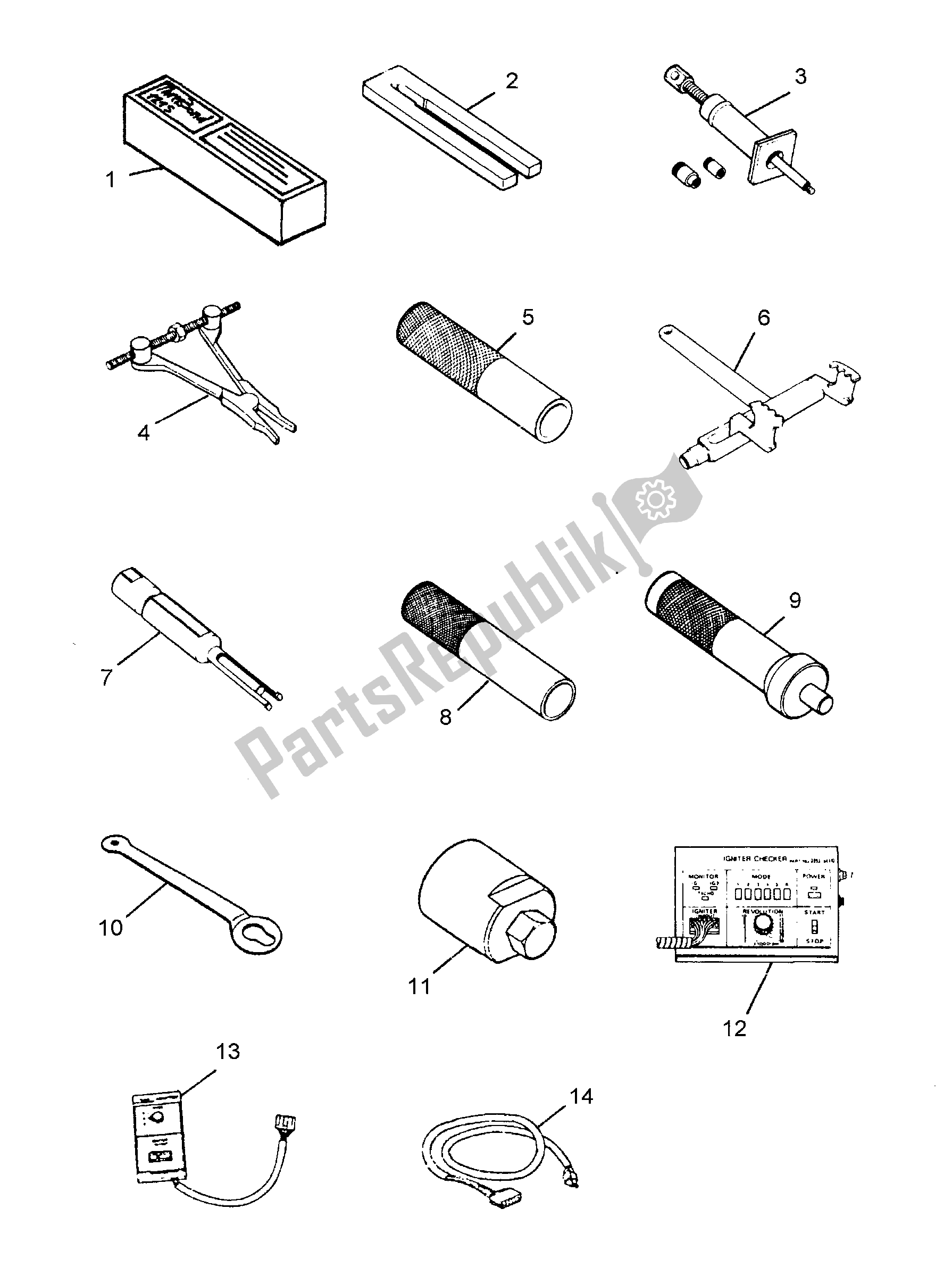 All parts for the Special Tools For Engine of the Aprilia RS 250 1994