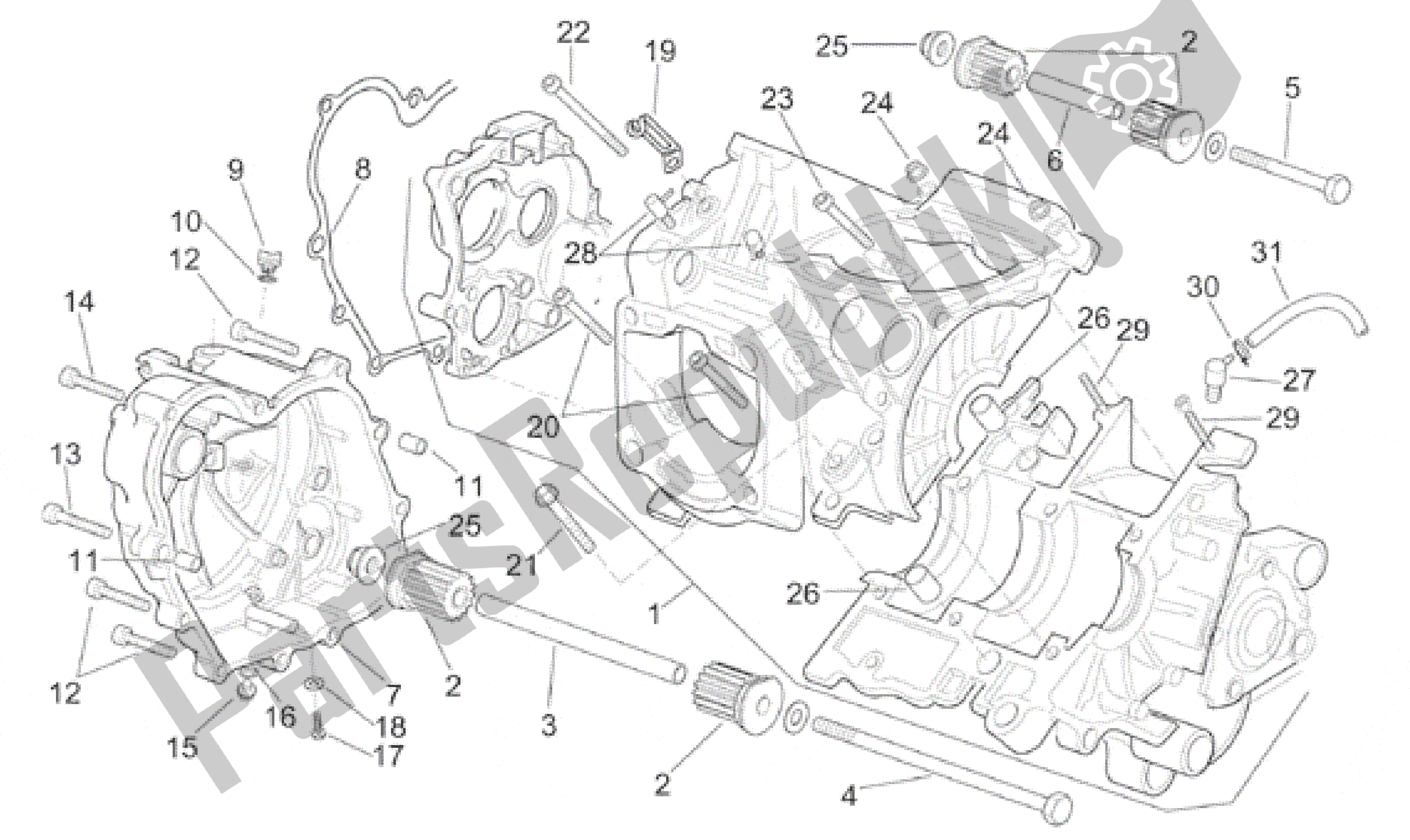 Todas las partes para Caja Del Cigüeñal de Aprilia RS 250 1995 - 1997