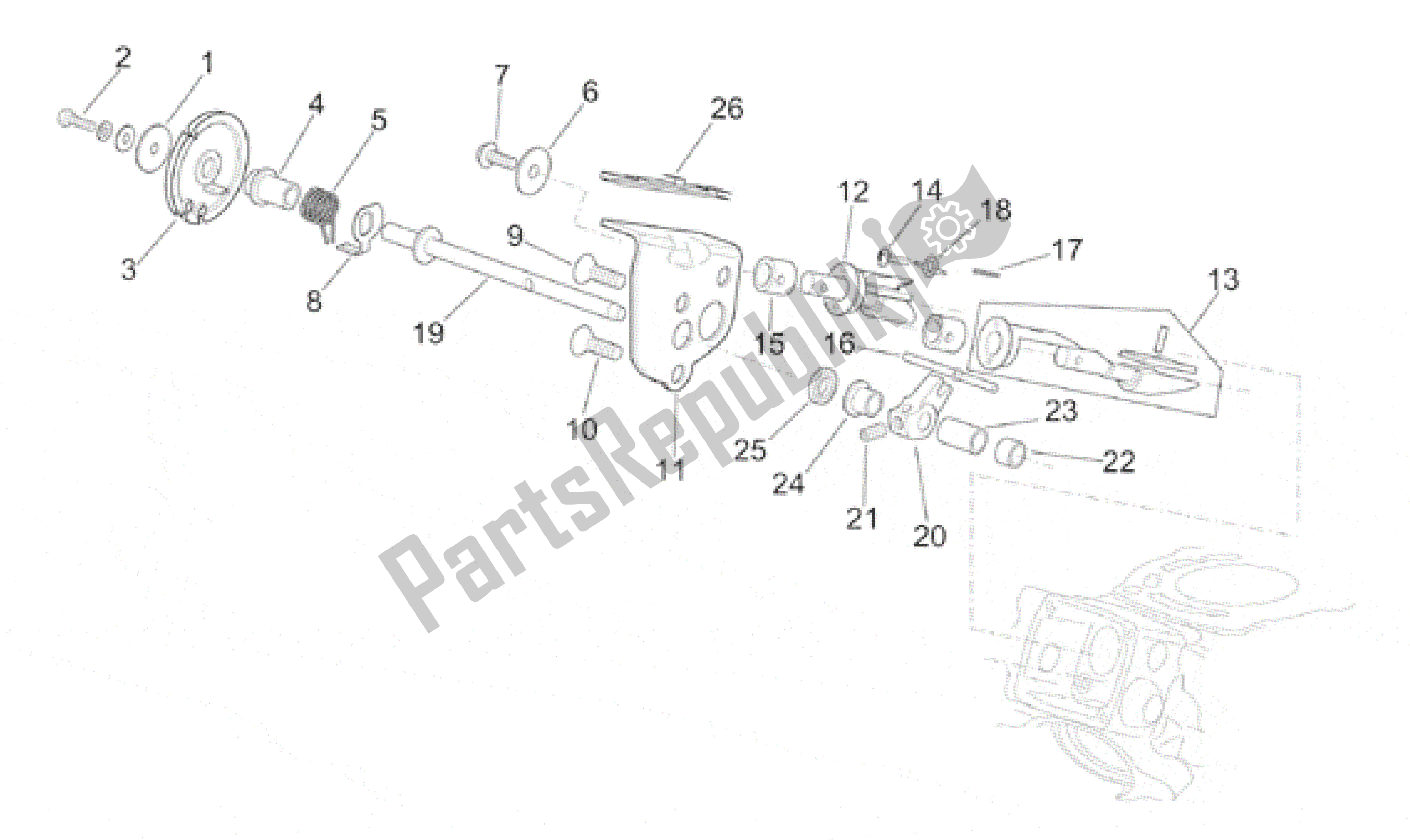 All parts for the Valves Assembly Ii of the Aprilia RS 250 1995 - 1997