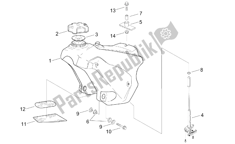 Toutes les pièces pour le Réservoir D'essence du Aprilia RX 50 2003