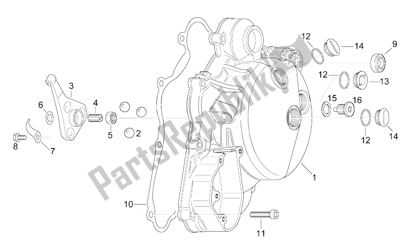 Toutes les pièces pour le Couvercle D'embrayage du Aprilia RS 125 1999