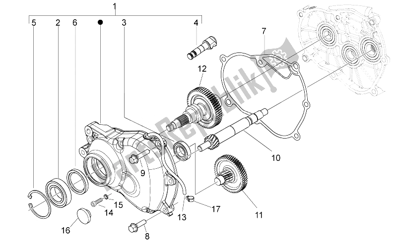 All parts for the Transmission of the Aprilia Sport City ONE 125 4T E3 2008