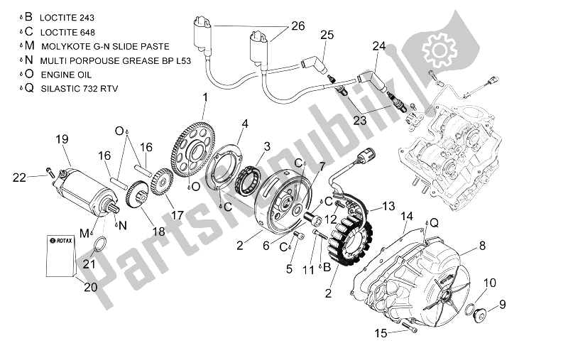 Todas las partes para Unidad De Encendido de Aprilia RSV Mille 1000 2000