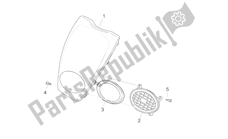 Todas las partes para Cuerpo Frontal Iii - Cubierta Frontal de Aprilia Scarabeo 50 2T E2 ENG Piaggio 2005