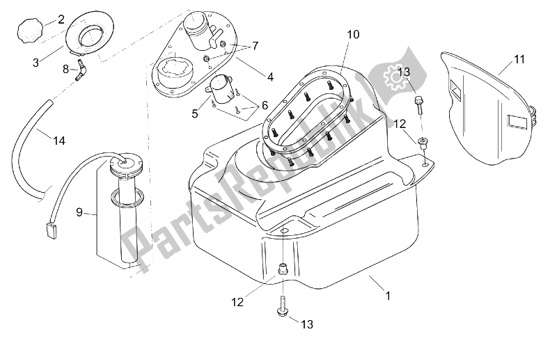 Toutes les pièces pour le Réservoir du Aprilia Leonardo 125 150 1999