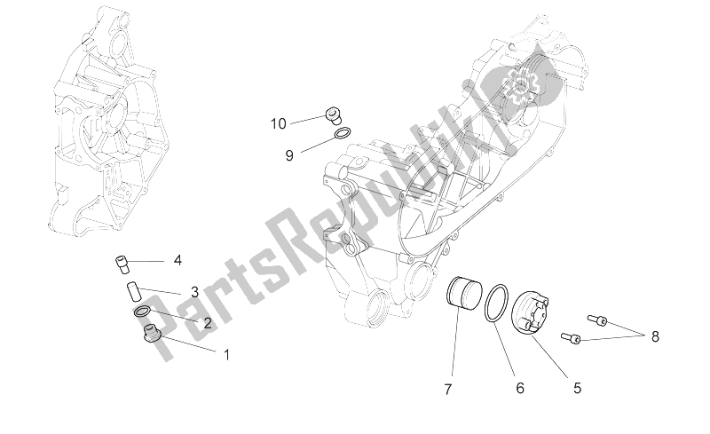 Todas las partes para Filtro De Aceite de Aprilia Scarabeo 125 200 Light Carb 2007