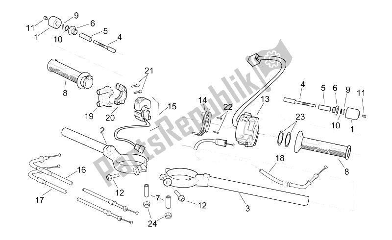 Toutes les pièces pour le Guidon du Aprilia RSV Mille SP 1000 1999