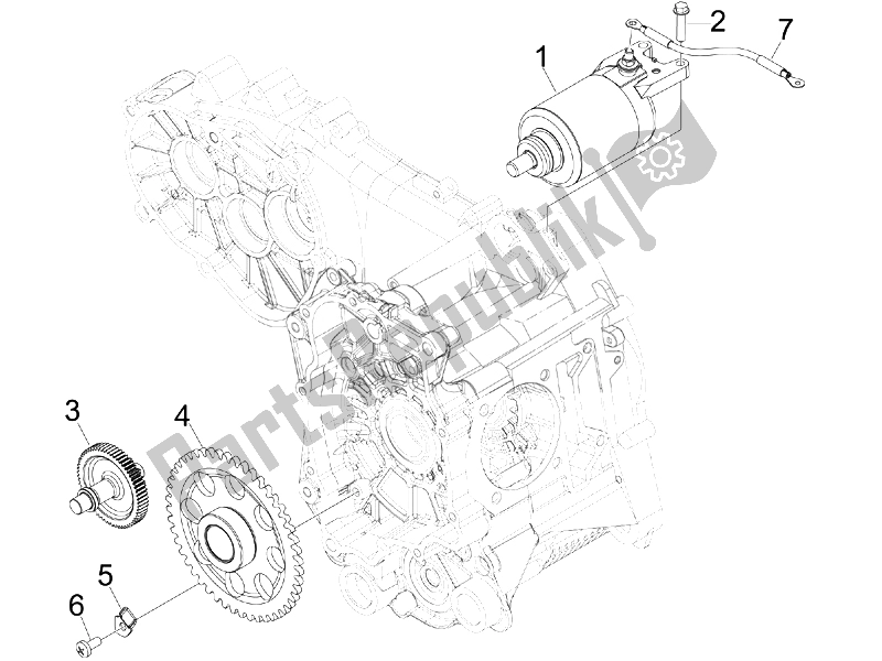 Alle Teile für das Stater - Elektrischer Anlasser des Aprilia SR MAX 125 2011