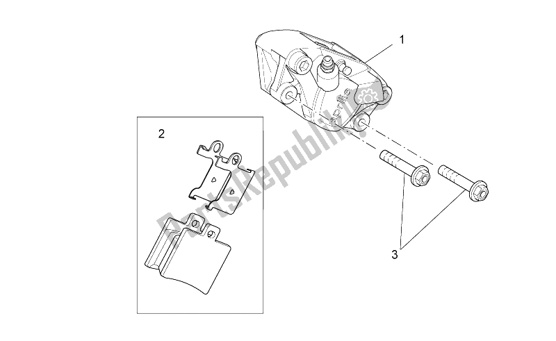 Alle Teile für das Bremssattel Hinten des Aprilia Scarabeo 125 200 IE Light 2009