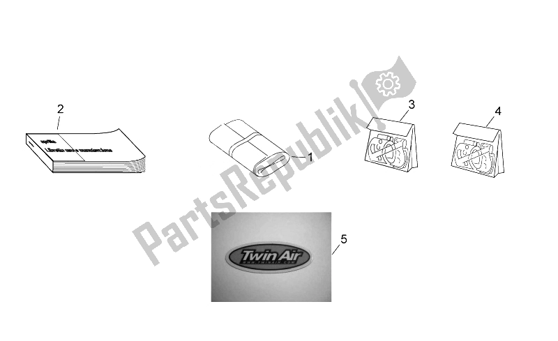 Alle onderdelen voor de Op .'s Handboeken En Sticker van de Aprilia RXV SXV 450 550 VDB Merriman 2008