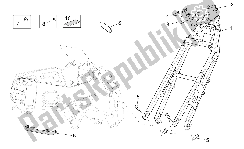 All parts for the Frame Ii of the Aprilia RSV4 R 1000 2009