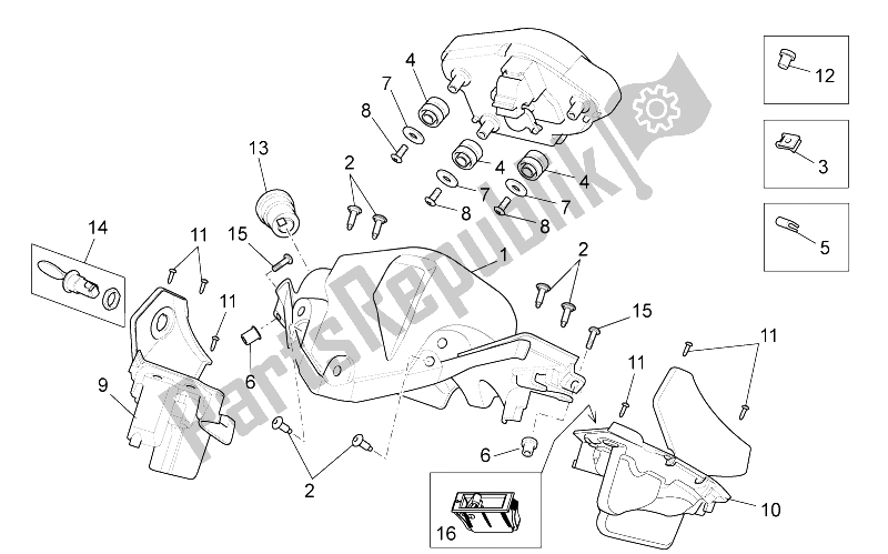 All parts for the Front Body - Inside Fairing of the Aprilia Shiver 750 GT 2009