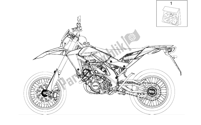 All parts for the Decal of the Aprilia SXV 450 550 2009