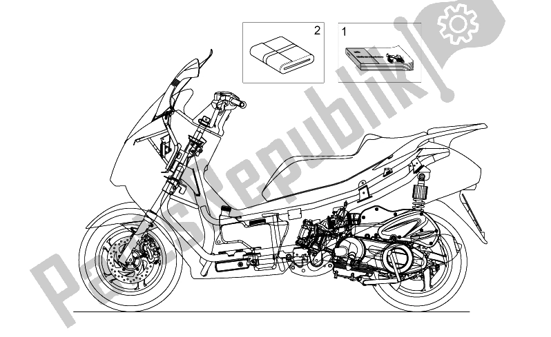 Alle Teile für das Platten Set-decal-op. Handbooks des Aprilia Atlantic 300 2010